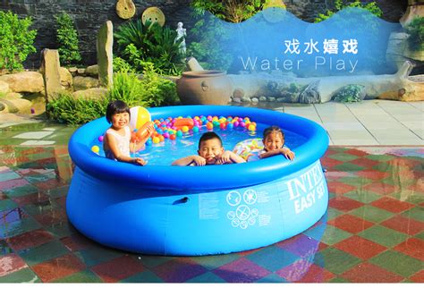 INTEX 28130碟形水池 充气圆形游泳池家庭儿童戏水泳池 366*76cm-阿里巴巴