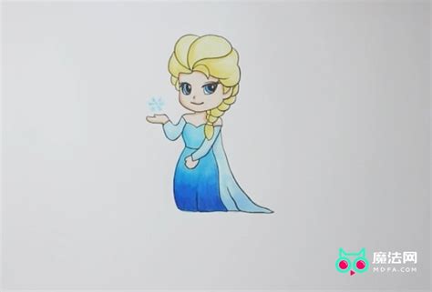 冰雪奇缘艾莎 安娜公主简笔画，超级适合教孩子