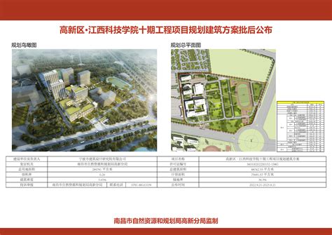 高新区·江西科技学院十期工程项目规划建筑方案批后公布 - 南昌市自然资源和规划局