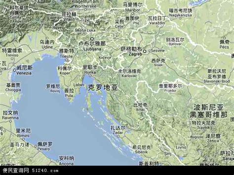 克罗地亚地图图片