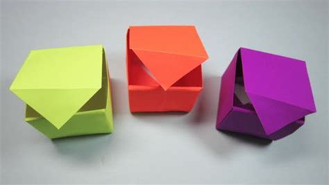 如何自制简单礼物盒 清新礼盒折纸图片教程_实用折纸_折纸教程（二） - 晒宝手工（晒晒纸艺网）