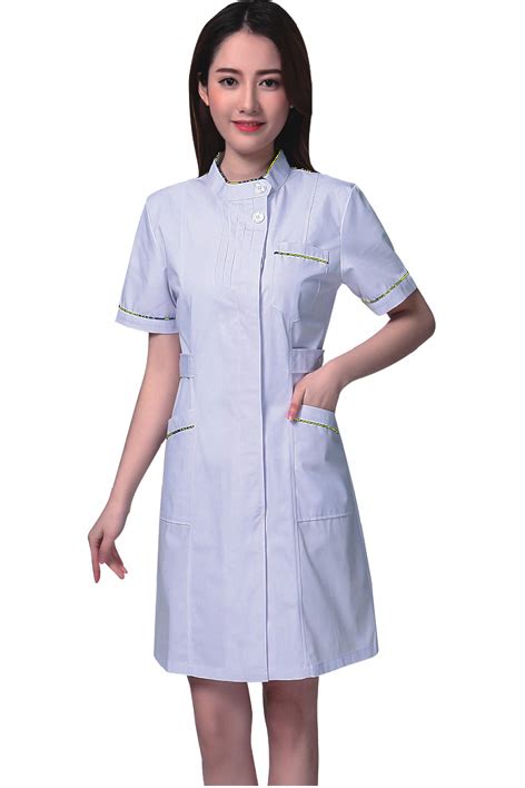 护士服短袖女夏装医院蓝边两件套长袖分体套装短款护工劳保工作服-阿里巴巴