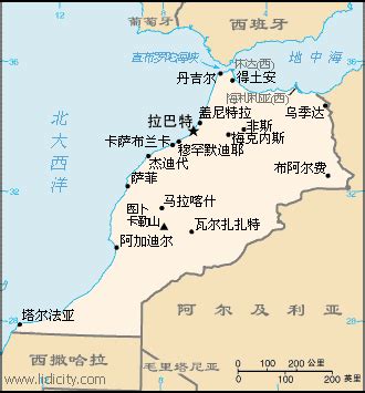 摩洛哥地图图片