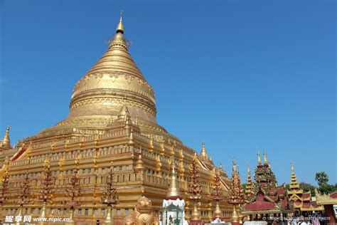 遗产缅甸日落时仰光天线与Shwedagon塔台同缅甸金的宝塔高清图片下载-正版图片307861606-摄图网