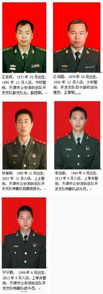 天津爆炸事故又确认5名牺牲消防员身份(图)|支队|重症_凤凰资讯