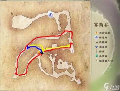 仙剑5前传雾荫谷迷宫走法详解 地图在哪里 通关走法路线 _走_九游手机游戏
