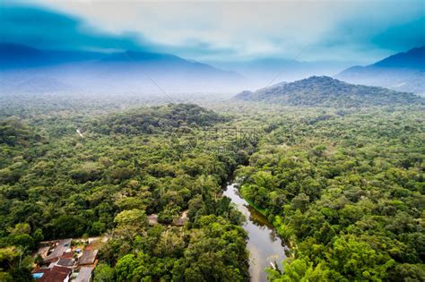 南美洲亚马逊雨林的鸟瞰图高清图片下载-正版图片507418910-摄图网