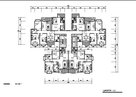 滁州多层户型住宅楼建筑设计施工cad图纸_住宅小区_土木在线