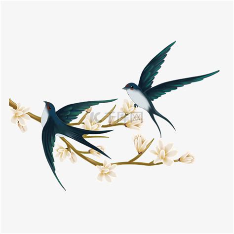 动物燕子水墨国风素材图片免费下载-千库网