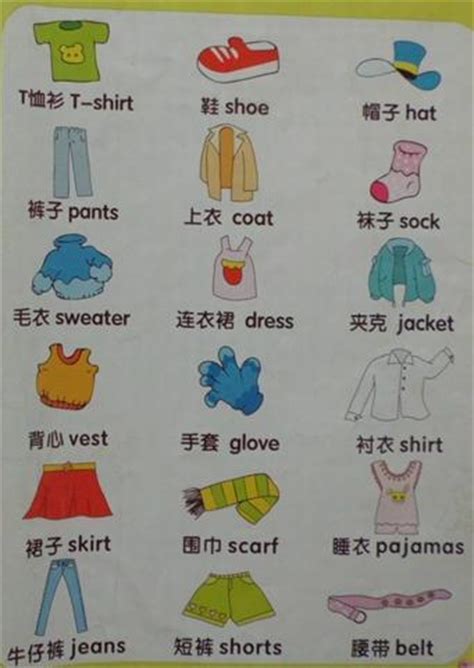 有关衣服的英语单词,有哪些？-关于服装的英语单词，有哪些？