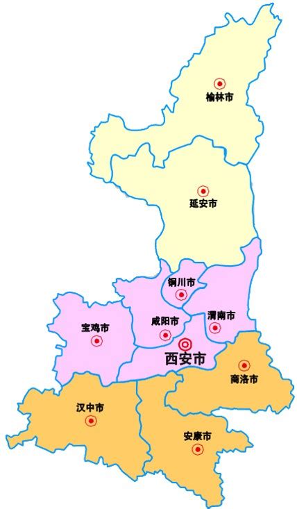 陕西省行政地图图片
