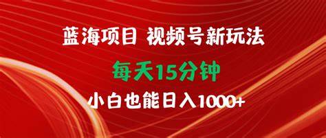 （10818期）蓝海赛道视频号 娱乐新玩法每天2小时小白也能日入1000+-奇奇网创