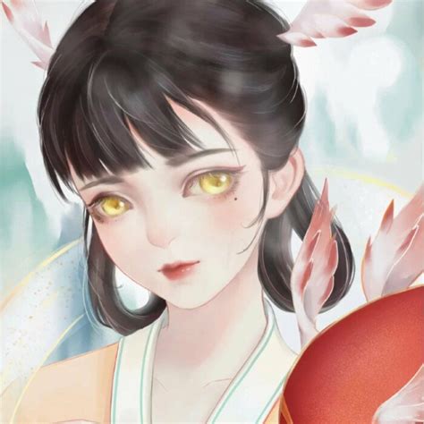 江湖古风插画头像女生版