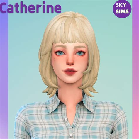 [Catherine]模拟人生4人物MOD捏人捏脸凯瑟琳EA风美女SKYSIMS-淘宝网