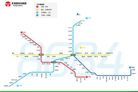 天津地铁 - 地铁线路图