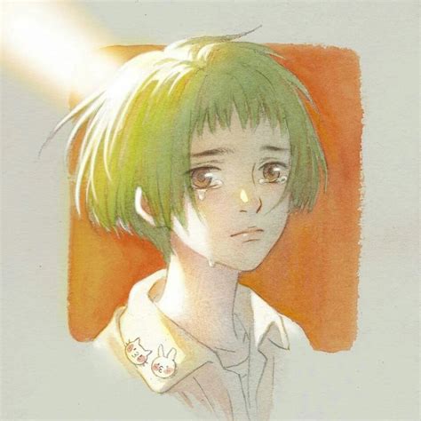 温柔绿发头像女生