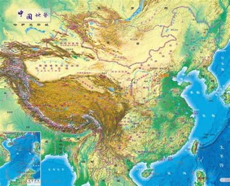 高清中国地形图八张(2)_中国地图_初高中地理网