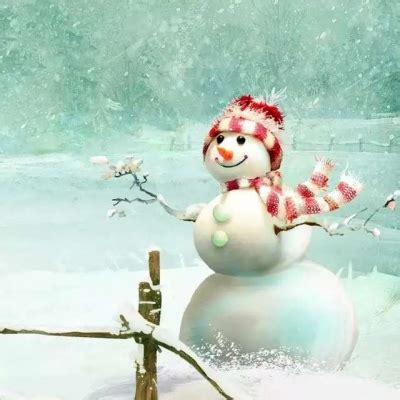 温柔女生头像雪人图片