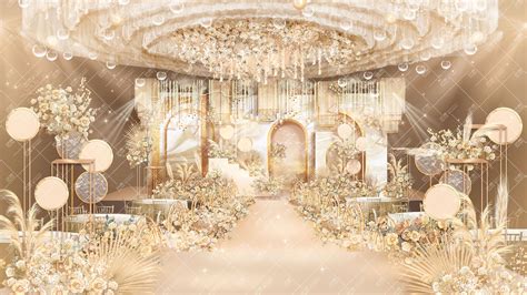 香槟色现代婚礼设计|空间|舞台美术|拾壹婚礼手绘 - 原创作品 - 站酷 (ZCOOL)