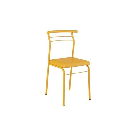 Cadeira Sala de Jantar 1708 Kit 4 Un Amarelo Ouro/Courano Amarelo Ouro - Carraro | Submarino