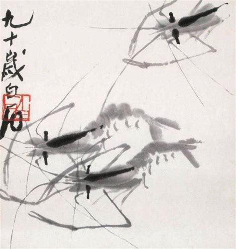 中国绘画大师齐白石画虾 主张艺术妙在似与不似之间_TOM时尚