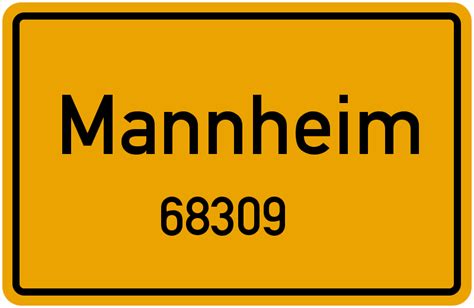 68309 Mannheim Straßenverzeichnis: Alle Straßen in 68309