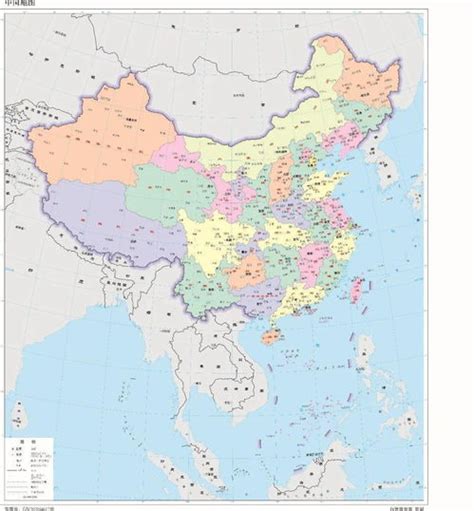 横版中国地图标准地图(比例尺：1:48000000)_中国地图全图_初高中地理网