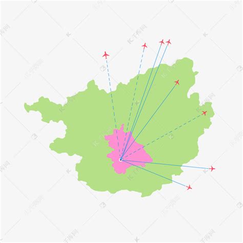 飞机和地图的矢量素材EPS免费下载_红动中国