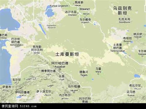 土库曼斯坦地图图片