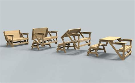 可折叠变形公园椅子3D图纸,STP,IGS格式模型,其他,机械模型,3d模型 ...