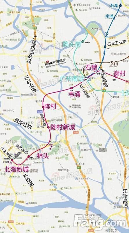 番禺地铁规划图-谷围新村业主论坛- 广州房天下