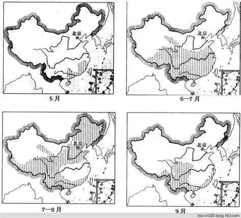 我国锋面雨带推移规律及影响-中国的气候-中国地理-区域地理-知识归纳-地理教学网