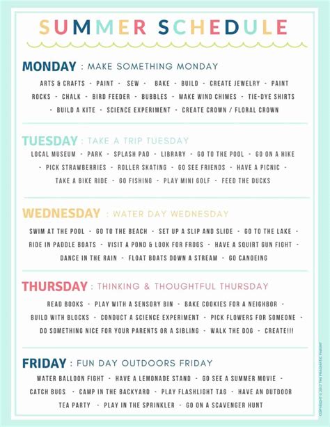 the Best Summer Schedule for Kids + Free Printable Bundle