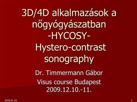 HYCOSY - Dr. Timmermann GÃ¡bor