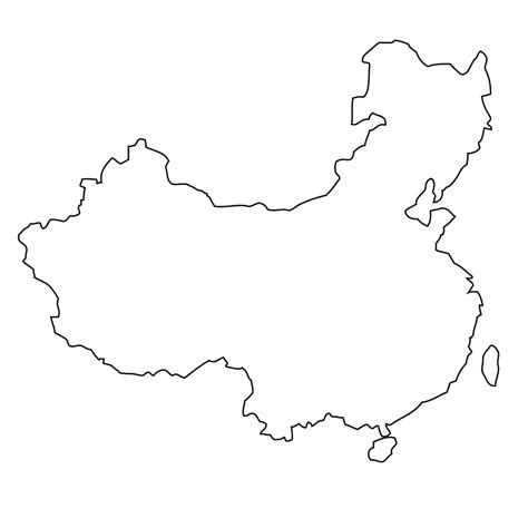 中国地图形状图片
