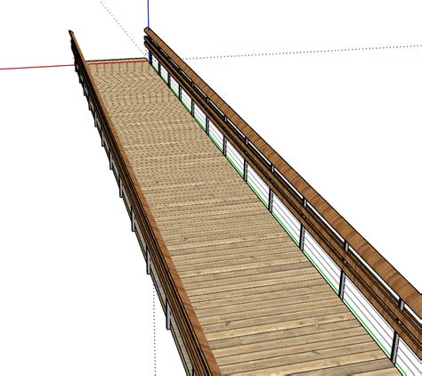小型木制长廊型桥梁模板su模型_桥梁_土木在线