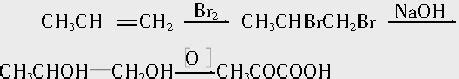 已知：试以丙烯及其他必要的有机试剂为原料来合成CH3COCH2OH，无机试剂任