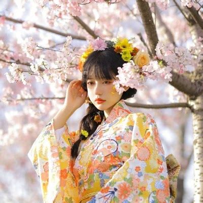 女生樱花粉温柔头像