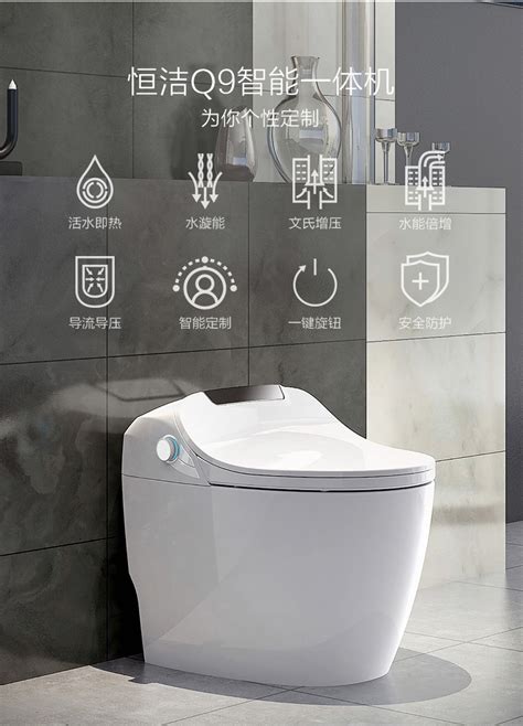 HEGII恒洁卫浴 新款多功能全自动即热式家用智能马桶一体机Q9