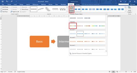How to insert & use “SmartArt” in Microsoft Word 2016