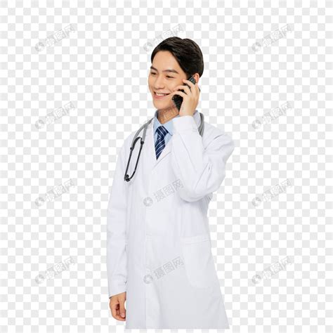 AE模板-DOCTOR 05 Call医生大夫打电话扁平医学医疗科技人物职业角色-每天快乐多一点