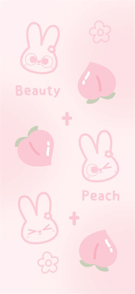 粉色甜美可爱桃子蜜桃背景免抠素材 - PSD素材网