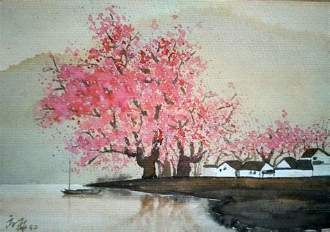 水彩画风景画图片