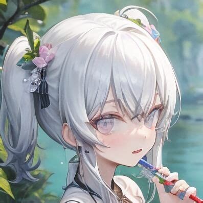 非主流头像白发女生头像