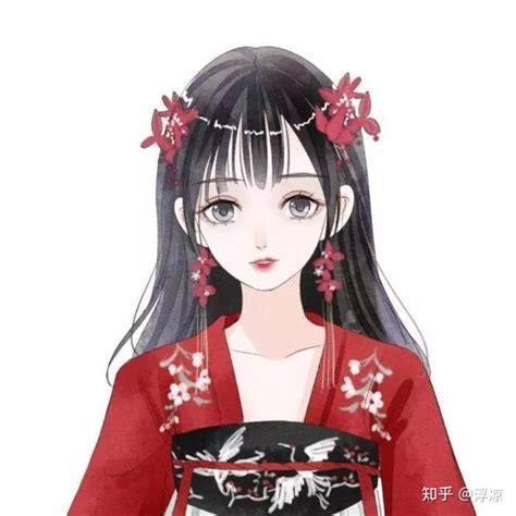 红衣女孩头像非主流图文