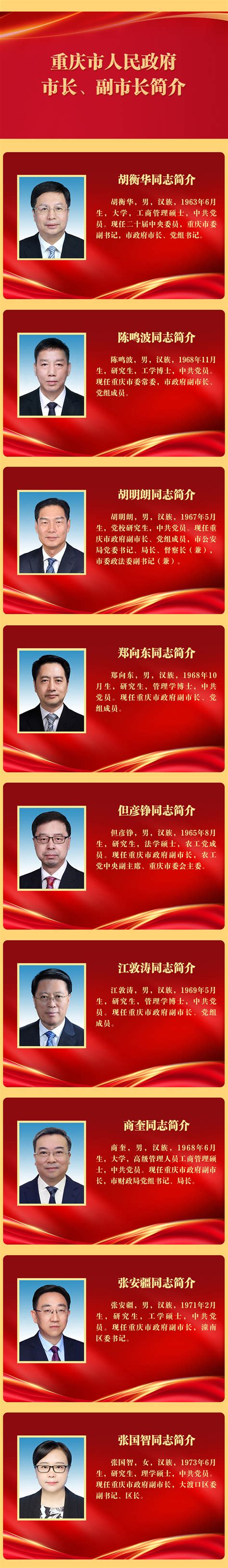 见“政”重庆 | 新一届重庆市政府领导班子迎4位新面孔：2位“70”后，含1名女副市长凤凰网重庆_凤凰网