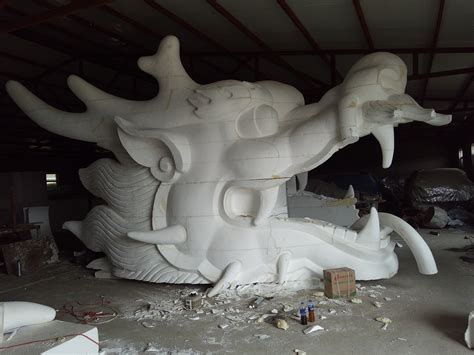 泡沫雕塑半成品|纯艺术|雕塑|绿鲤鱼与驴1 - 原创作品 - 站酷 (ZCOOL)