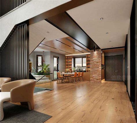 深圳龙华家庭新房全包装修方案一层起居室 – 深圳信欣装饰设计公司