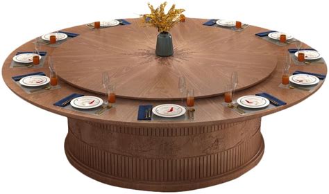 老榆木餐桌圆桌酒店电动大圆桌1.8米2米2.2米2.6米3.6米定做直销-阿里巴巴