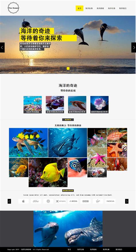 海洋馆网站|网页|企业官网|小小方方 - 原创作品 - 站酷 (ZCOOL)